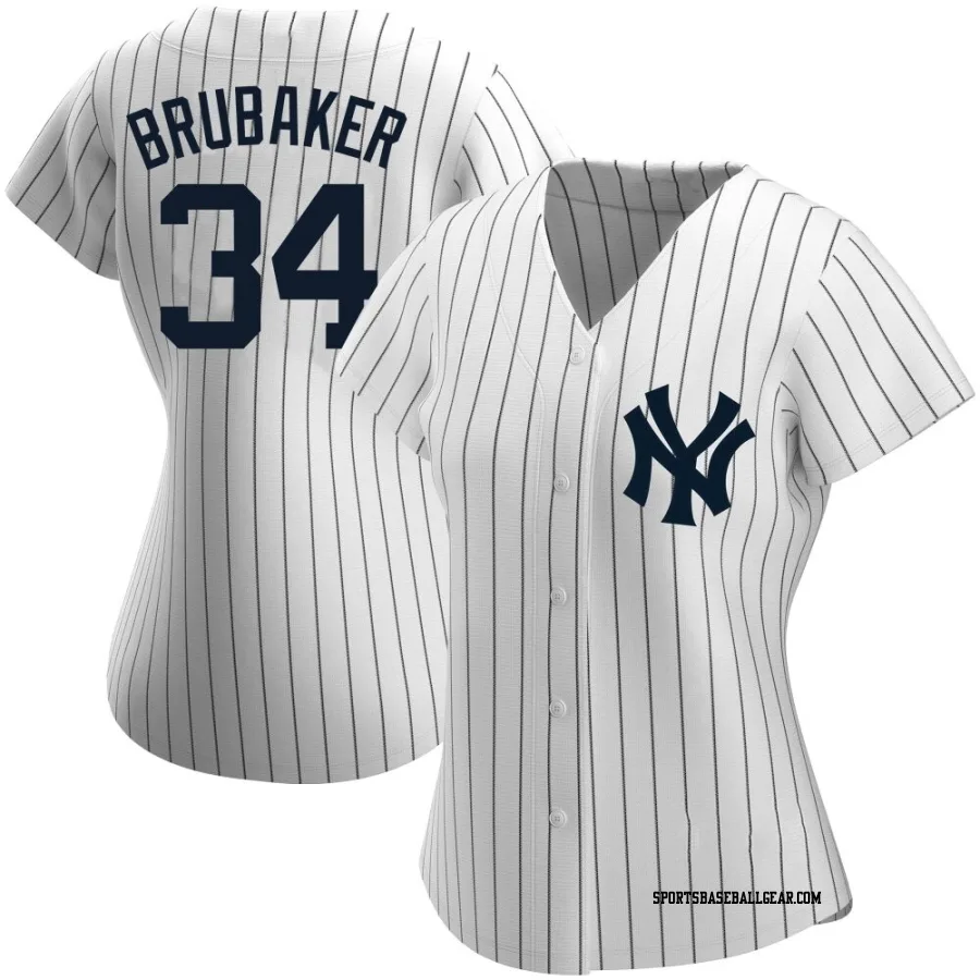 JT Brubaker Women's New York Yankees White Authentic Home Name Jersey