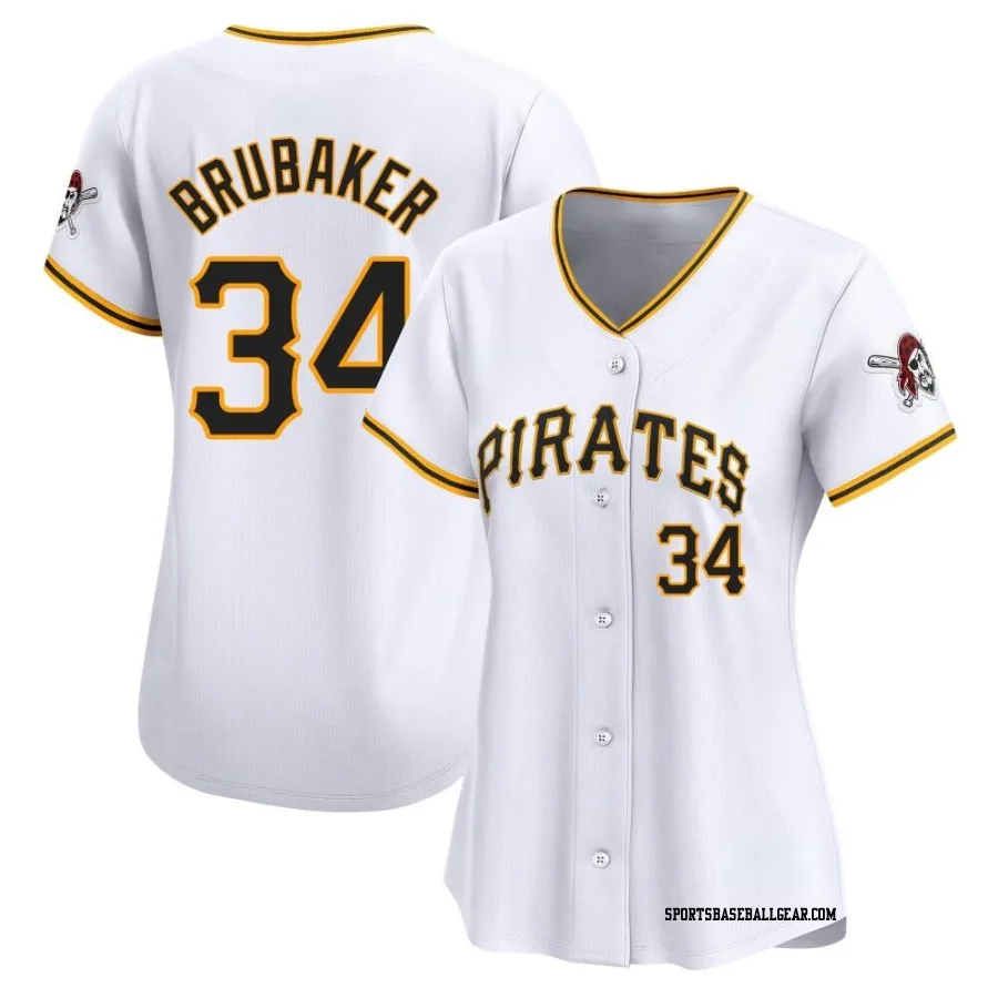 JT Brubaker Women's Pittsburgh Pirates White Limited Home Jersey