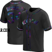 JT Brubaker Youth New York Yankees Black Holographic Replica Alternate Jersey