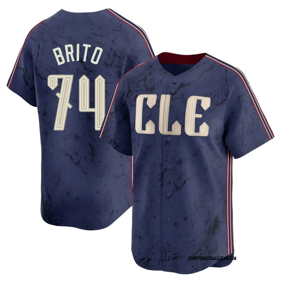 Juan Brito Men's Cleveland Guardians Navy Limited 2024 City Connect Jersey