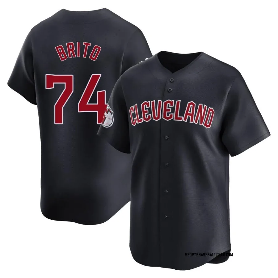 Juan Brito Men's Cleveland Guardians Navy Limited Alternate Jersey