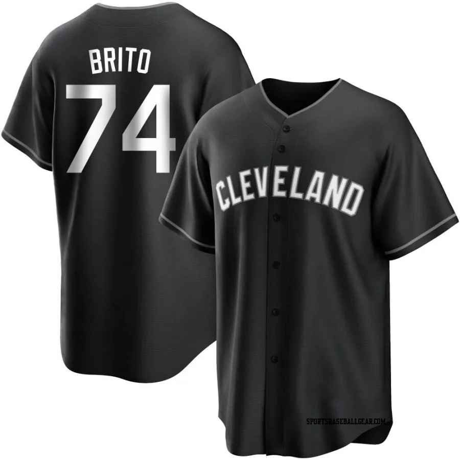 Juan Brito Youth Cleveland Guardians Black/White Replica Jersey