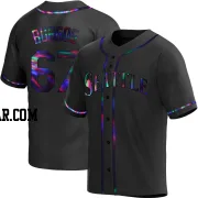 Juan Burgos Men's Seattle Mariners Black Holographic Replica Alternate Jersey
