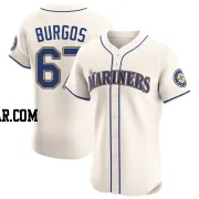Juan Burgos Men's Seattle Mariners Cream Elite Alternate Jersey