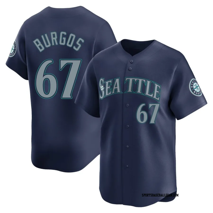 Juan Burgos Men's Seattle Mariners Navy Limited Road Jersey