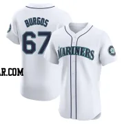 Juan Burgos Men's Seattle Mariners White Elite Home Jersey