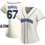 Juan Burgos Women's Seattle Mariners Cream Replica Alternate Jersey
