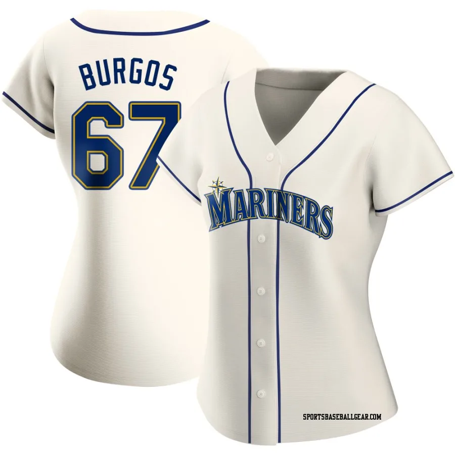 Juan Burgos Women's Seattle Mariners Cream Replica Alternate Jersey