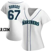 Juan Burgos Women's Seattle Mariners White Authentic Home Jersey