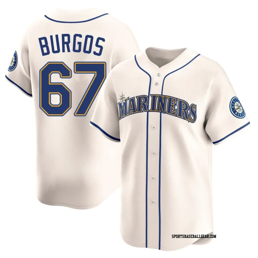 Juan Burgos Youth Seattle Mariners Cream Limited Alternate Jersey