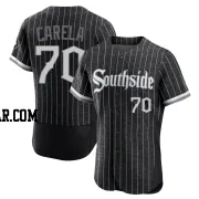 Juan Carela Men's Chicago White Sox Black Authentic 2021 City Connect Jersey