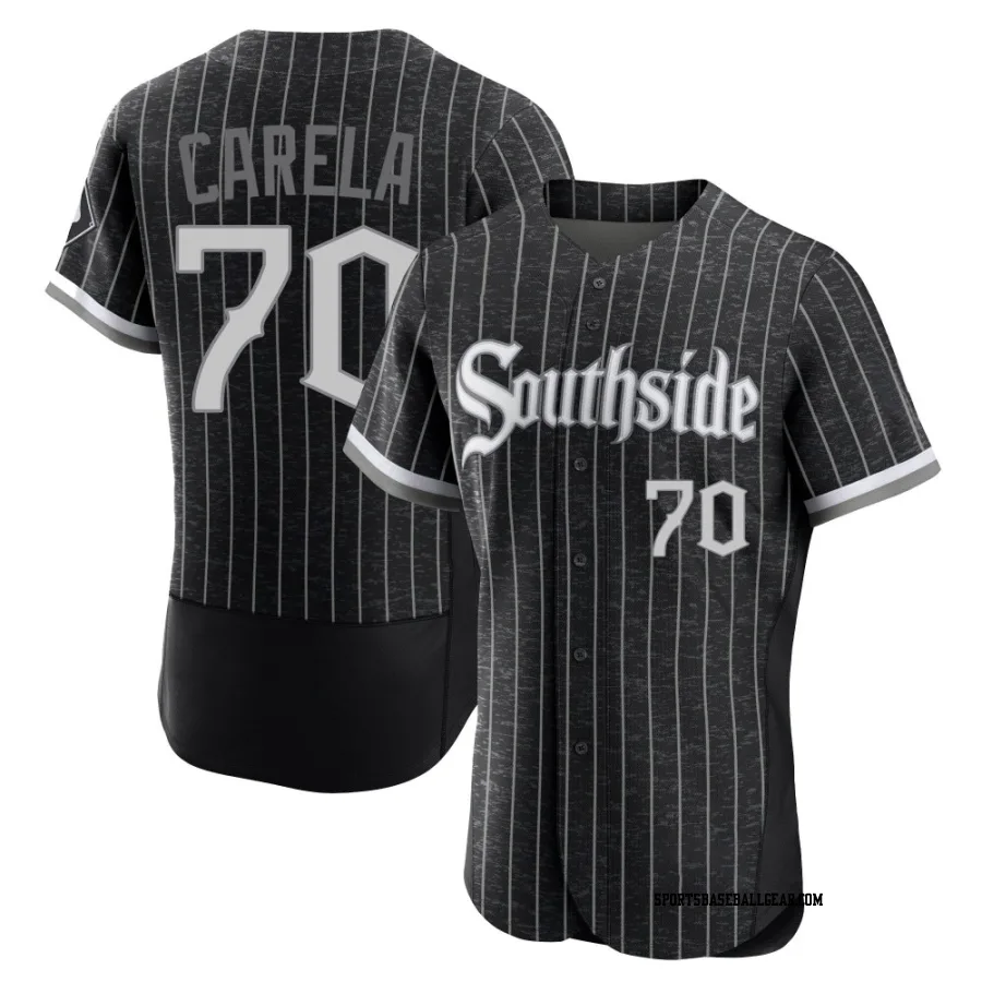 Juan Carela Men's Chicago White Sox Black Authentic 2021 City Connect Jersey