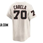 Juan Carela Men's Chicago White Sox Cream Limited Throwback Cooperstown Jersey