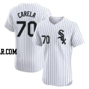 Juan Carela Men's Chicago White Sox White Elite Home Jersey
