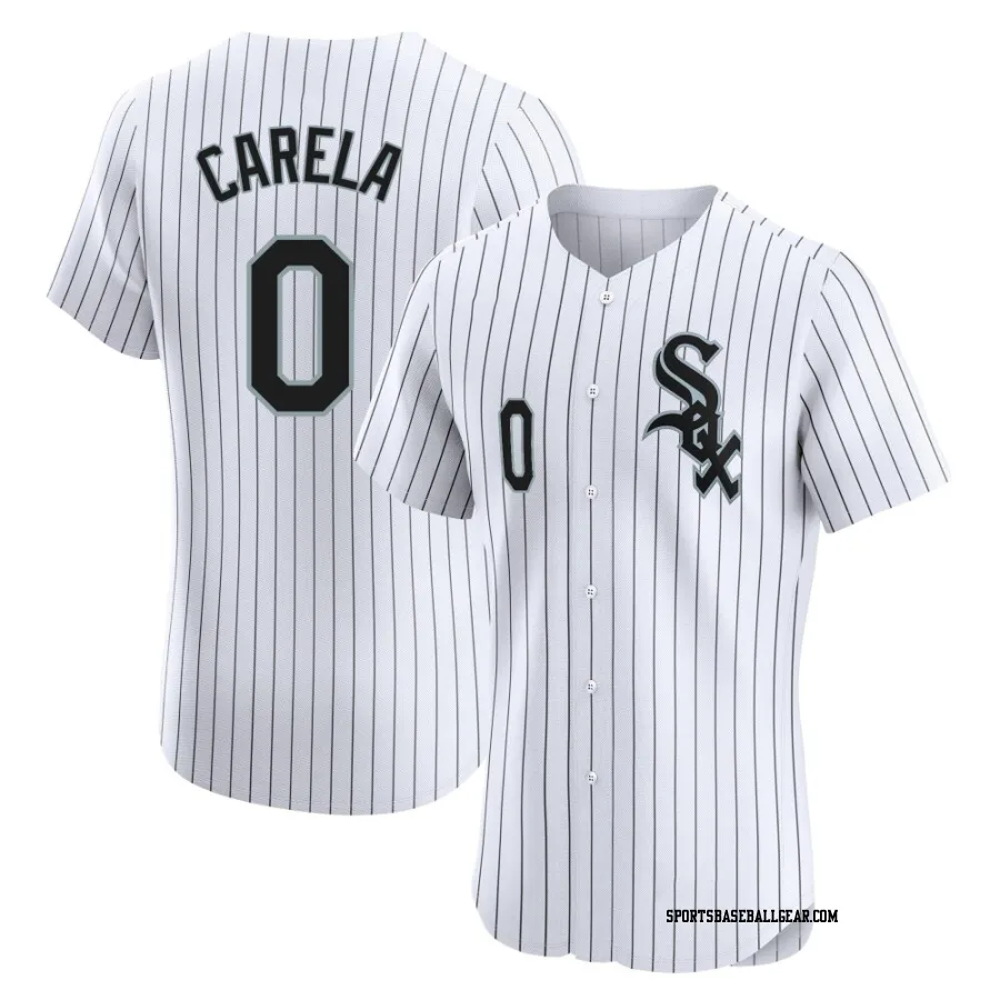 Juan Carela Men's Chicago White Sox White Elite Home Jersey