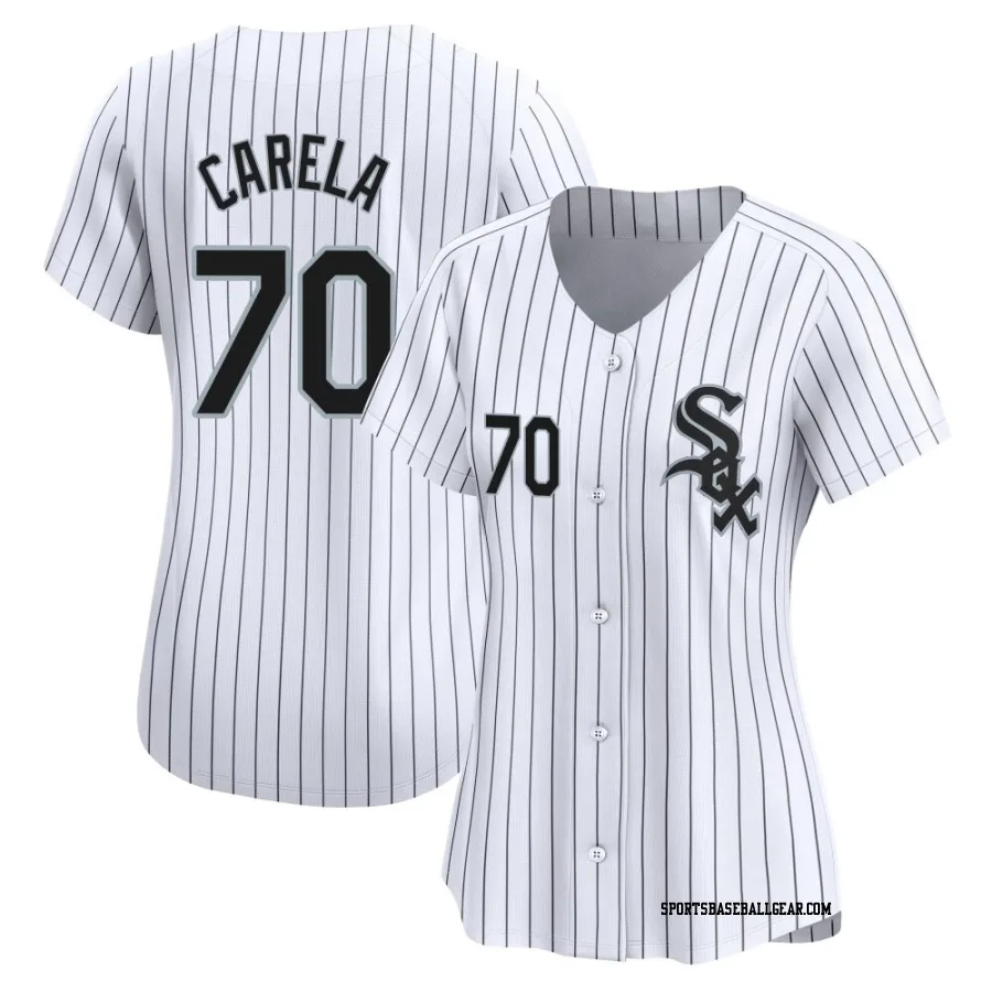 Juan Carela Women's Chicago White Sox White Limited Home Jersey