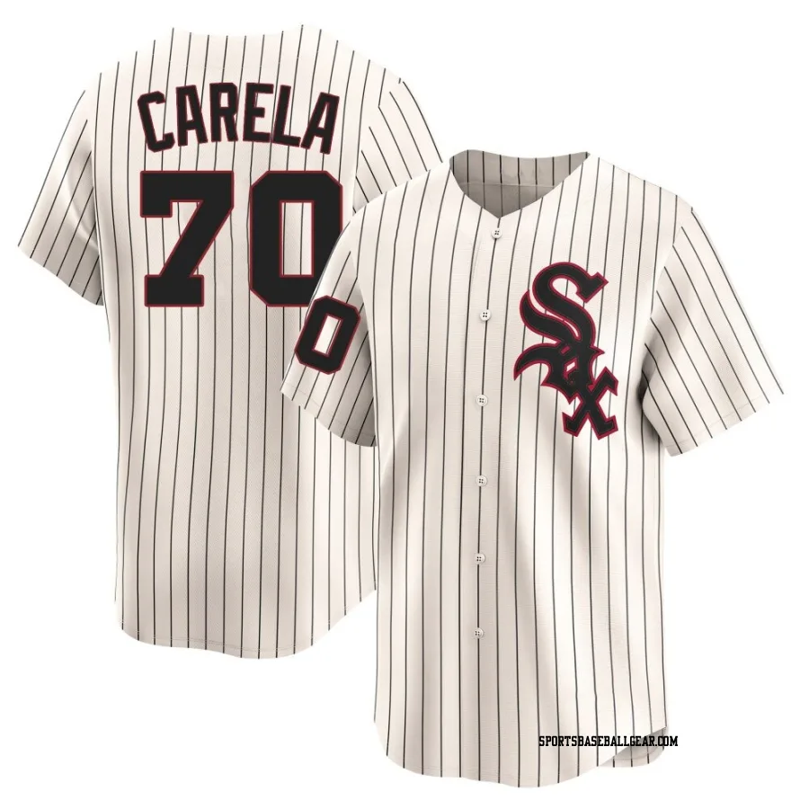 Juan Carela Youth Chicago White Sox Cream Limited Throwback Cooperstown Jersey