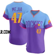 Juan Mejia Men's Colorado Rockies Purple/Light Elite Blue 2025 City Connect Jersey