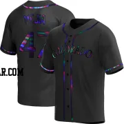 Juan Mejia Youth Colorado Rockies Black Holographic Replica Alternate Jersey