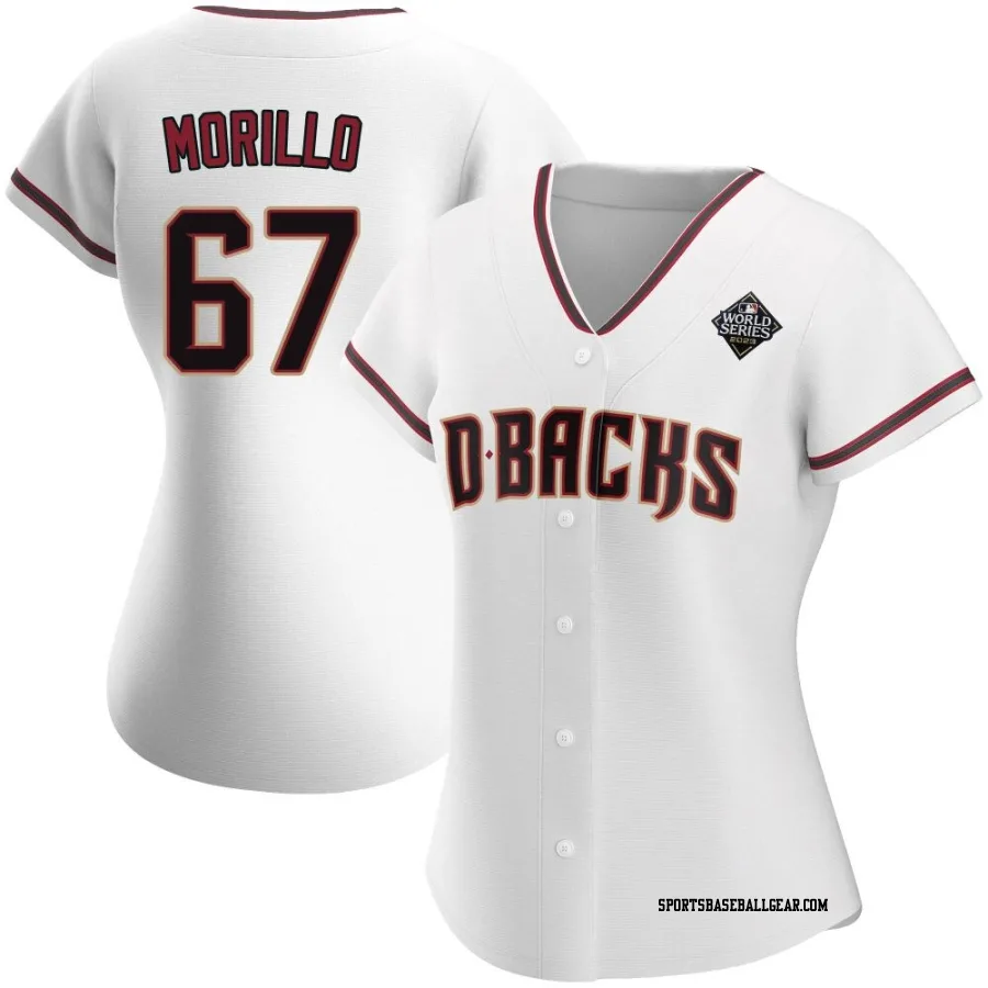 Juan Morillo Women's Arizona Diamondbacks White Authentic Home 2023 World Series Jersey