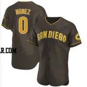Juan Nunez Men's San Diego Padres Brown Authentic Road Jersey