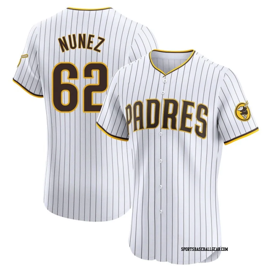 Juan Nunez Men's San Diego Padres White Elite Home Jersey