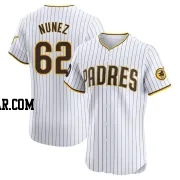 Juan Nunez Men's San Diego Padres White Elite Home Patch Jersey