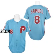 Juan Samuel Men's Philadelphia Phillies Blue Replica 1984 Throwback Jersey