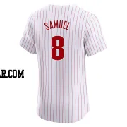 Juan Samuel Men's Philadelphia Phillies White Elite Home Jersey