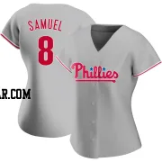 Juan Samuel Women's Philadelphia Phillies Gray Authentic Road Jersey