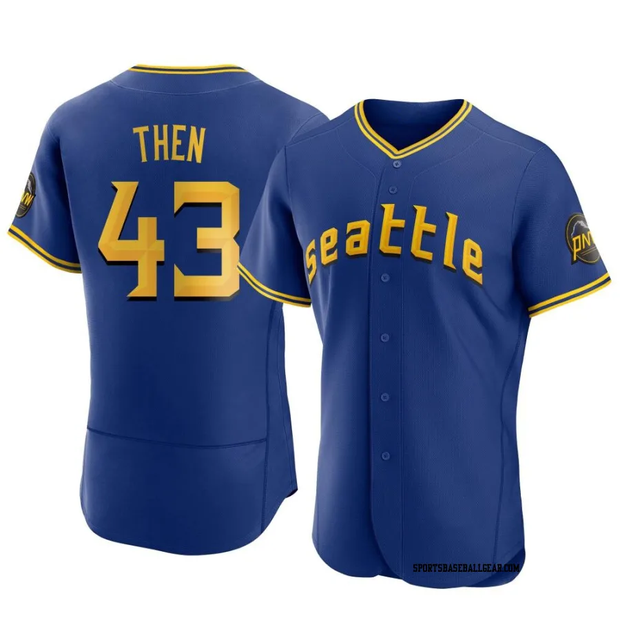 Juan Then Men's Seattle Mariners Royal Authentic 2023 City Connect Jersey