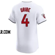 Juan Uribe Men's Cleveland Guardians White Elite Home Jersey