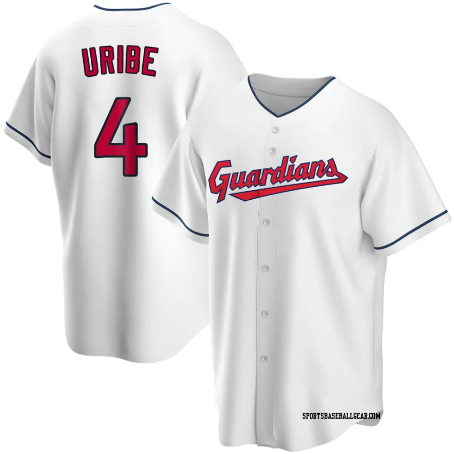 Juan Uribe Men's Cleveland Guardians White Replica Home Jersey