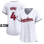 Juan Uribe Women's Cleveland Guardians White Limited Home Jersey