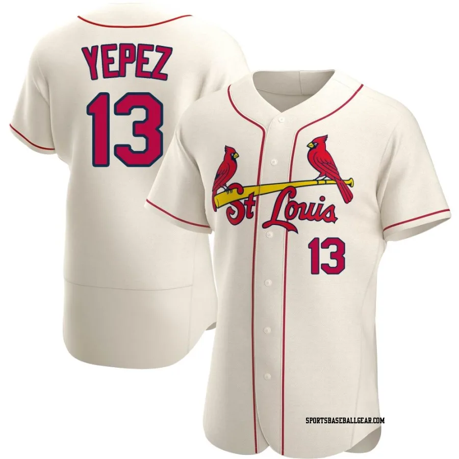 Juan Yepez Men's St. Louis Cardinals Cream Authentic Alternate Jersey