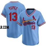 Juan Yepez Men's St. Louis Cardinals Light Blue Limited Cooperstown Collection Jersey