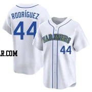 Julio Rodriguez Men's Seattle Mariners White Limited Throwback Cooperstown Collection Jersey