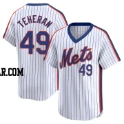 Julio Teheran Men's New York Mets White Limited Cooperstown Collection Jersey