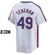 Julio Teheran Men's New York Mets White Limited Cooperstown Collection Jersey
