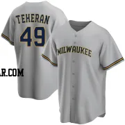 Julio Teheran Youth Milwaukee Brewers Gray Replica Road Jersey