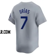 Julio Urias Men's Los Angeles Dodgers Gray Limited Away Jersey