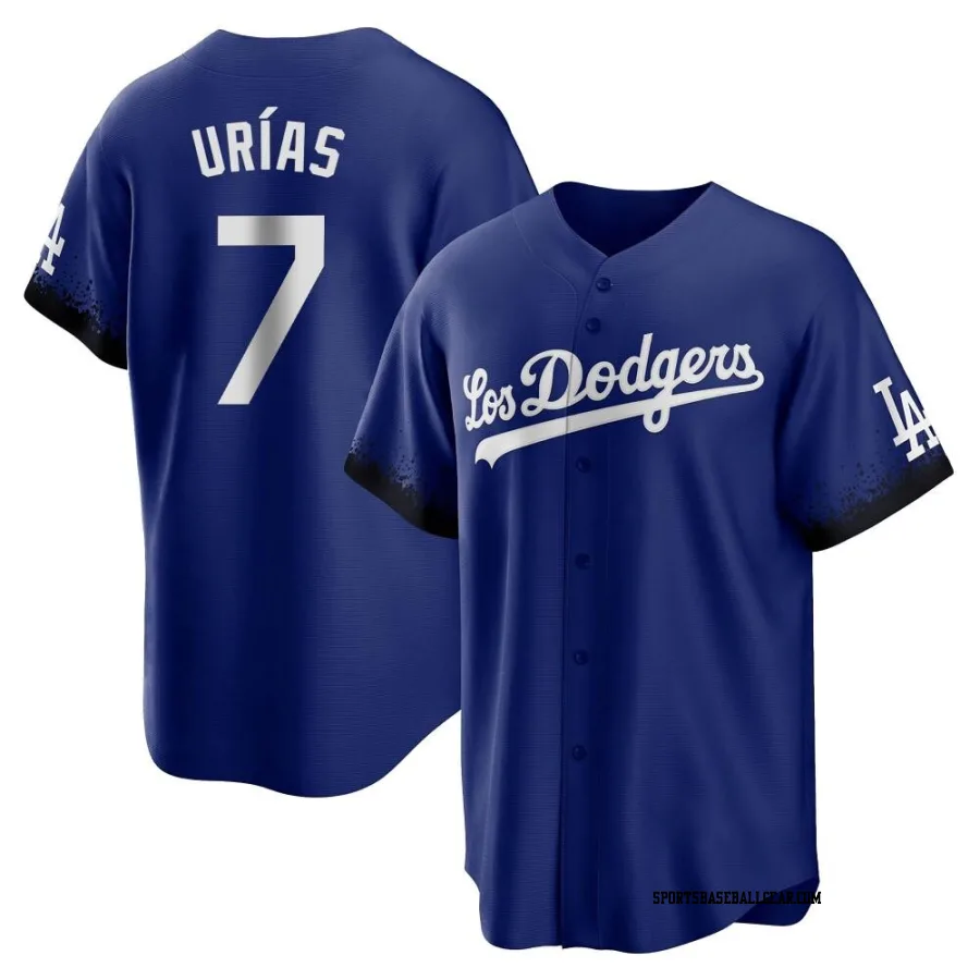 Julio Urias Men's Los Angeles Dodgers Royal Replica 2021 City Connect Jersey
