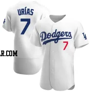 Julio Urias Men's Los Angeles Dodgers White Authentic Home Jersey