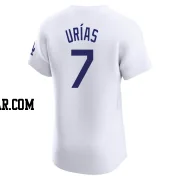 Julio Urias Men's Los Angeles Dodgers White Elite Home Jersey