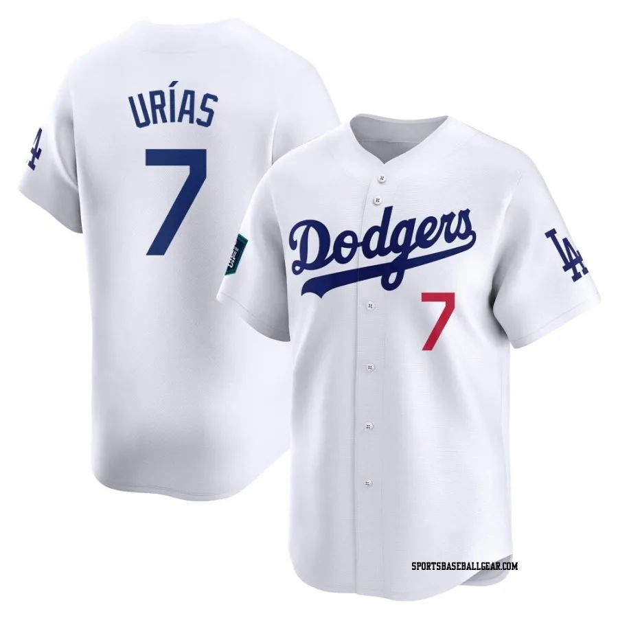 Julio Urias Men's Los Angeles Dodgers White Limited 2024 World Tour Seoul Series Home Jersey