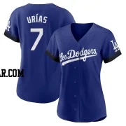 Julio Urias Women's Los Angeles Dodgers Royal Replica 2021 City Connect Jersey