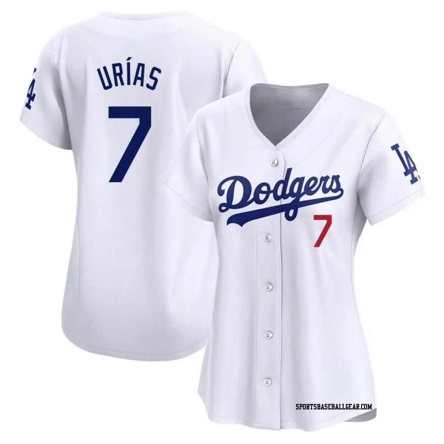 Julio Urias Women's Los Angeles Dodgers White Limited Home Jersey