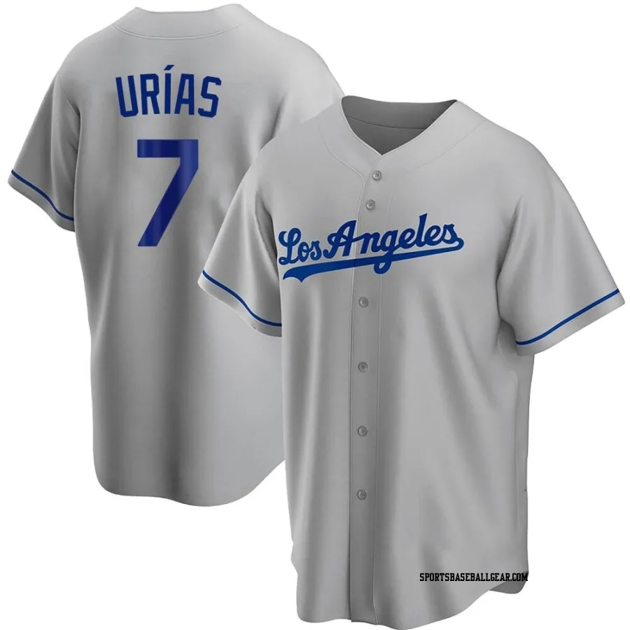 Julio Urias Youth Los Angeles Dodgers Gray Replica Road Jersey
