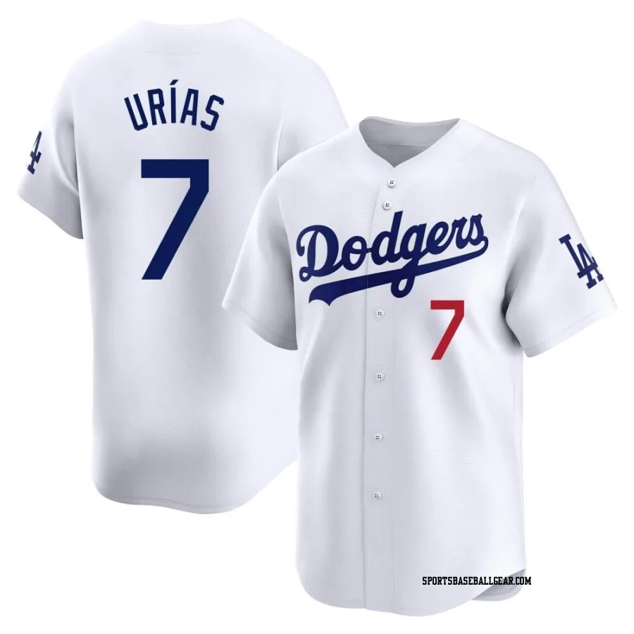 Julio Urias Youth Los Angeles Dodgers White Limited Home Jersey