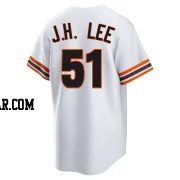 Jung Hoo Lee Youth San Francisco Giants White Limited Throwback Cooperstown Collection Jersey